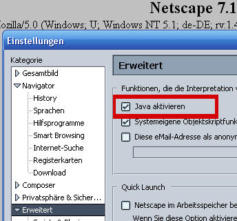 Netscape Navigator 7.1